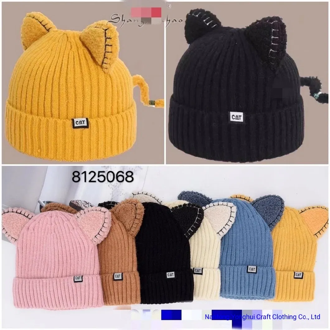 Carton Design Knit Kids Sportwear Headwear Cap