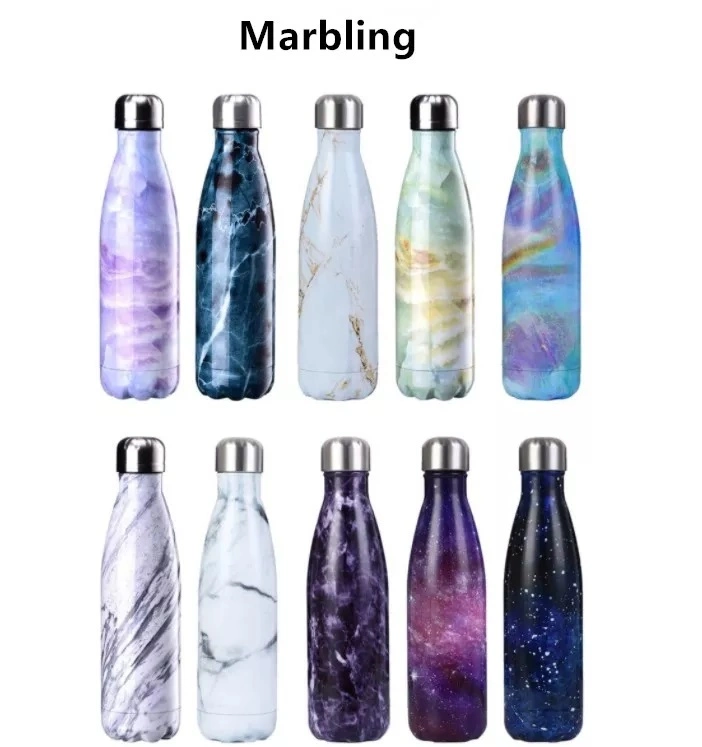 350ml/750ml Stainless Motion Sports Rugged Water Cup Monolayer Metal Color Cola Drink Bottle Drinkware
