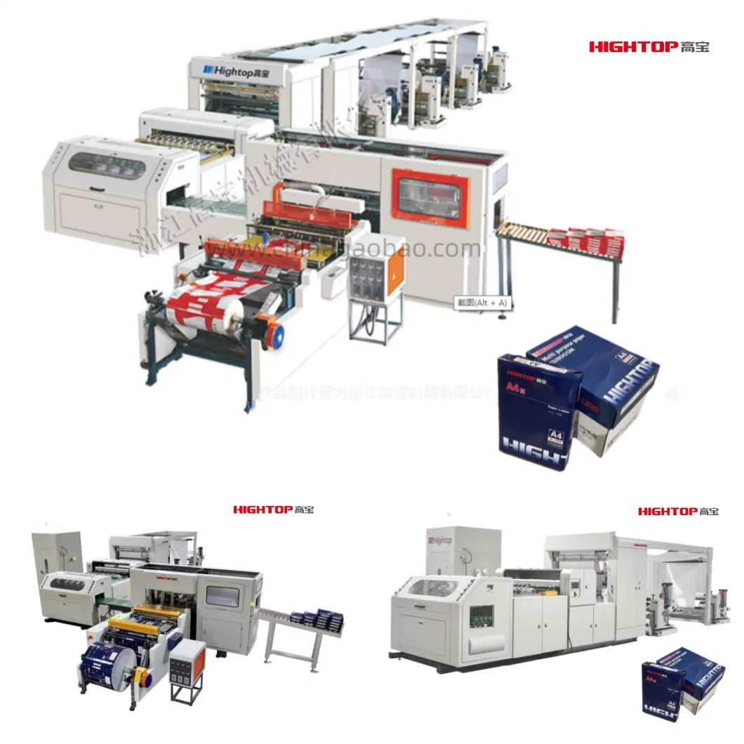 A4 Copy Paper Sheeter Machine, Crosscutter Machine A4 Reams, Office Paper Cutter with Servo Motors Control, A4 Reams Packaging Machine