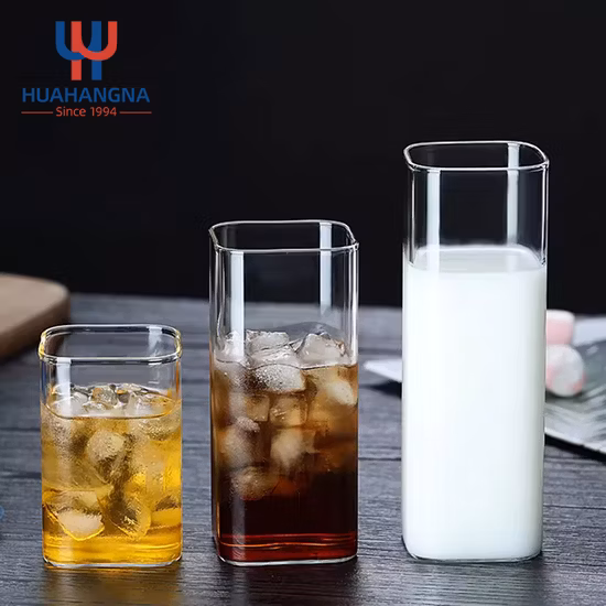 Glass Mugs Cup Drinkware for Milk Fruit Juice Ice Cream Glass Tooth